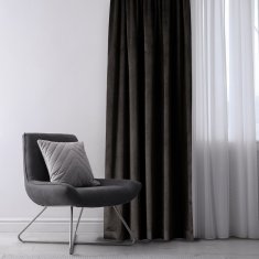 AmeliaHome Závěs Velvet 140x245 cm černý, velikost 140x245