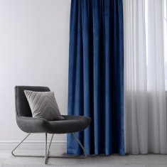 AmeliaHome Závěs Velvet 140x245 cm indigo, velikost 140x245