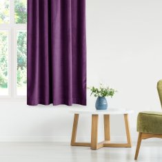 AmeliaHome Závěs Velvet 140x245 cm švestkový, velikost 140x245