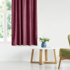 AmeliaHome Závěs Velvet 140x270 cm burgundový, velikost 140x270