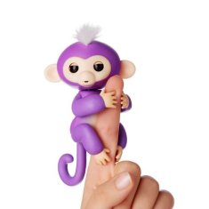 LEBULA Cenocco Hračka na prst Happy Monkey fialová