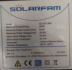 HADEX Fotovoltaický solární panel 12V/200W, SZ-200-36M,1100x890x30mm