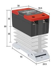 HADEX Bezkontaktní relé na DIN lištu SSR ZTS-40DA, 24-600VAC