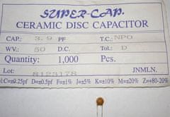 HADEX 3p9/50V Super-Cap, RM=2,54, keramický kondenzátor