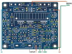 HADEX Zesilovač 2x 100W, 2x modul MX50, STAVEBNICE