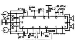 HADEX BA3521-nf zesilovač pro walkmany 2x50mW Ucc=3V