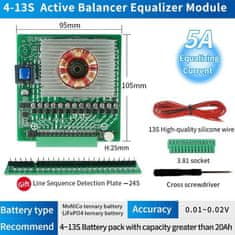 HADEX Bateriový balancér SUNKKO BAL-513 4-13S 5A pro Li-Ion a LiFePO4 články