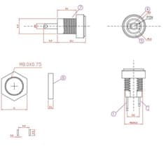 HADEX Napájecí DC zdířka 2,1mm na panel s matkou