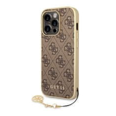 Guess  4G Charms Zadní Kryt pro iPhone 14 Pro Brown