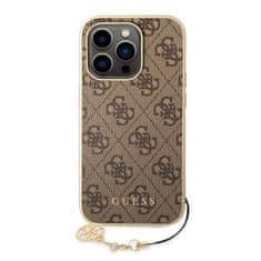 Guess  4G Charms Zadní Kryt pro iPhone 14 Pro Brown