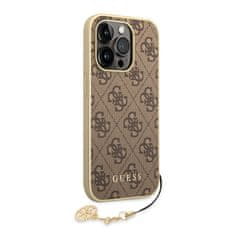 Guess  4G Charms Zadní Kryt pro iPhone 14 Pro Brown