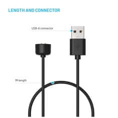 FIXED Nabíjecí USB-A kabel pro Xiaomi Mi Band/Smart Band 5/6/7, černý FIXDW-989