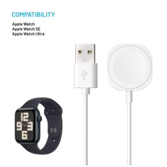 FIXED Nabíjecí USB-A kabel pro Apple Watch, bílý FIXDW-AW