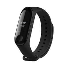 FIXED Silikonový řemínek Silicone Strap pro Xiaomi Mi Band 3/4, černý FIXSSTB-1414-BK