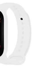 FIXED Silikonový řemínek Silicone Strap pro Xiaomi Band 7/Mi Band 6/Mi Band 5, bílý FIXSSTB-989-WH