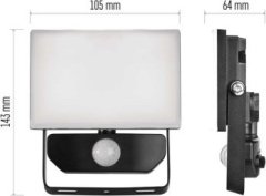 Emos LED reflektor TAMBO s pohybovým čidlem, 10,5W, černý, neutrální bílá