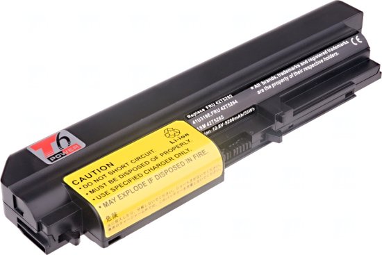 T6 power Baterie IBM ThinkPad T61 14,1 wide, R61 14,1 wide, R400, T400, 5200mAh, 56Wh, 6cell