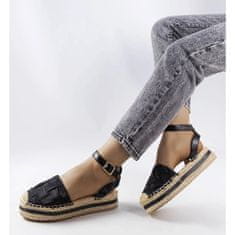 Černé espadrilky na platformě velikost 39