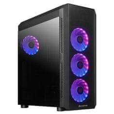 Chieftec MidT Scorpion 4 GL-04B-UC-OP / ATX / 2x USB3.0 / USB-C / 4x120mm fan / ARGB/ průhledná bočnice / černá