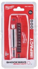 Milwaukee Sada Bitů Milwaukee 4932430910 PH PZ TX 12ks, Shockwave Impact Duty