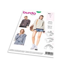 Burda Střih Burda 6406 - Mikina, mikina s kapucí