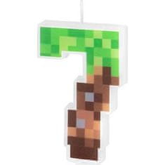 Svíčka minecraft 7cm číslo 7 - Party Pal