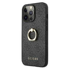 Guess GUHCP13L4GMRGR hybrid silikonové pouzdro iPhone 13 / 13 Pro 6.1" grey 4G with ring stand