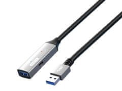 PremiumCord USB 3.2 repeater a prodlužovací kabel Male-Female, 5Gbps Aluminium 10m