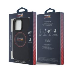 Red Bull Zadní kryt PU Leather Red Ring MagSafe pro iPhone 13 Pro Navy