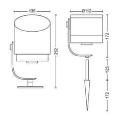 Philips Hue LED White and Color Ambiance Venkovní zapichovací svítidlo Philips Lily XL 17462/30/P7 1x15W 24V
