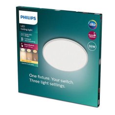 Philips LED Stropní přisazené svítidlo Philips Superslim CL550 8719514327146 36W 3600lm 2700K IP20 55cm bílé, 3-krokové stmívání