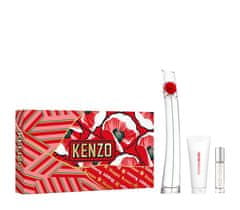 Kenzo Flower By Kenzo - EDP 100 ml (plnitelná) + tělové mléko 75 ml + EDP 10 ml (plnitelná)