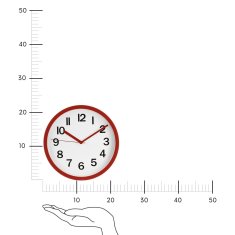 Intesi Hodiny Loly 22cm červené