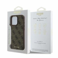 Guess Originální zadní kryt hardcase 4G Classic GUHCP16LG4GFBR pro iPhone 16 Pro brown