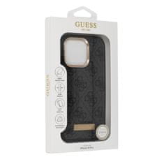 Guess Originální zadní kryt 4G Logo Plate Magsafe GUHMP16LU4GPRK pro iPhone 16 Pro black