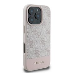 Guess Originální zadní kryt hardcase 4G Bottom Stripe GUHCP16XG4GLPI pro iPhone 16 Pro Max pink