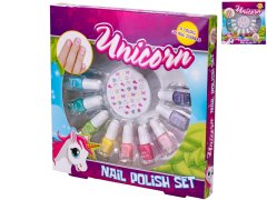 Unicorn sada laků na nehty 2,1 ml 9 ks a nálepek na nehty