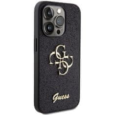 Guess hard kryt na iPhone 15 PRO 6.1" Black Glitter Script Big 4G