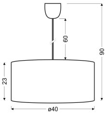 Intesi Závěsná lampa Onda 40 1x60W E27 červená