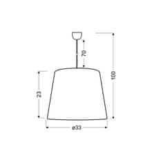 Intesi Sandy 33 1x60W E27 závěsná lampa