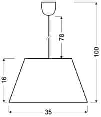 Intesi Standard Závěsná lampa 35 1x60W E27 krémová