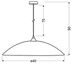 Intesi Závěsná lampa Spring 40 1x60W E27 červená