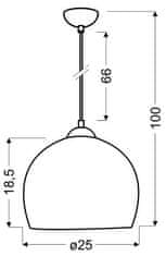 Intesi Studentská závěsná lampa 1x60W E27 chrpa