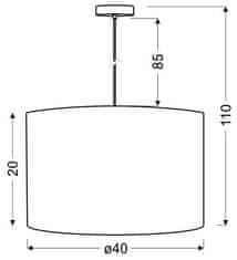 Intesi Dřevěná závěsná lampa 1x60W E27 borovice 40x20