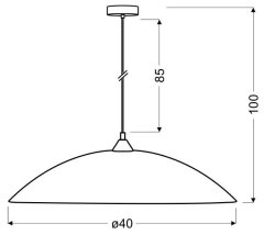 Intesi Závěsná lampa Young 40 1x60W E27