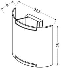 Intesi Stropní svítidlo Edgar 280x245mm 1x60W E27