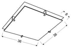 Intesi Stropní svítidlo Fikus 36x36 2x60W E27 chrom