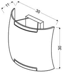 Intesi Stropní svítidlo Pružina 30x30 1x60W E27 červená