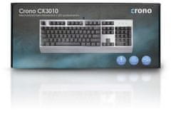 Crono CK3010 - podsvícená mechanická herní klávesnice, CZ + SK, USB