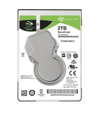 Seagate BarraCuda HDD, 2TB, 2.5", SATAIII, 128MB cache, 5.400RPM